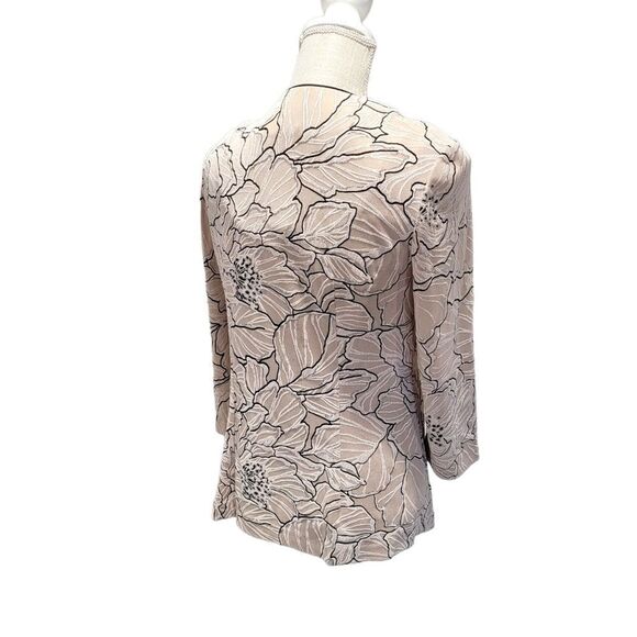 Alex Evenings Women's 3/4 Sleeve Glitter Embellished Jacket Small - Picture 3 of 8